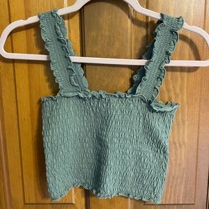 Hollister Army Green Crop Top